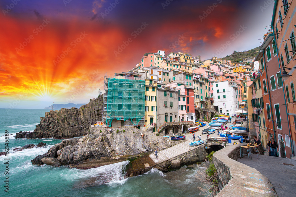 Wonderful Coast of Riomaggiore, Cinque Terre - Italy