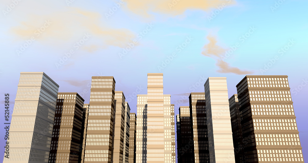 Building And Skyscapers Front Building And Skyscapers Front