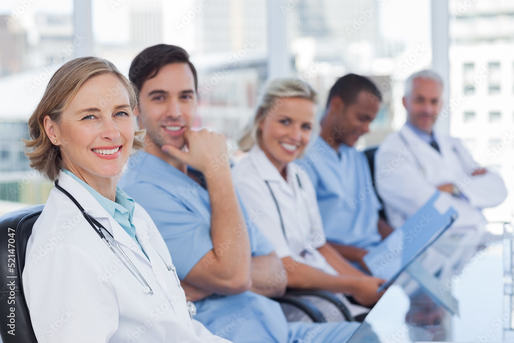 Medical team in row Medical team in row