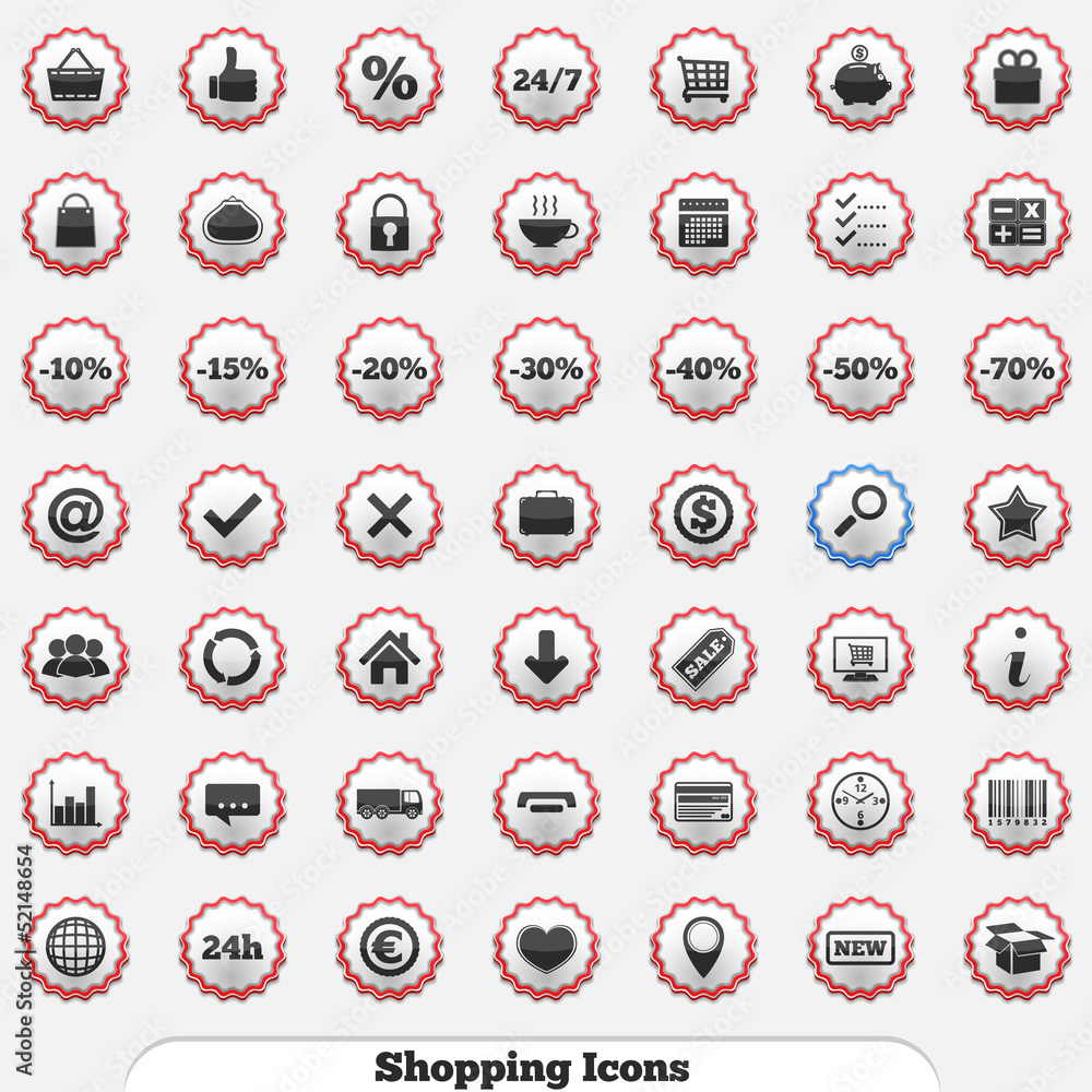 Collection of Shopping Icons Collection of Shopping Icons