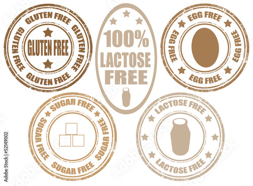 Set of stamps of allergy product