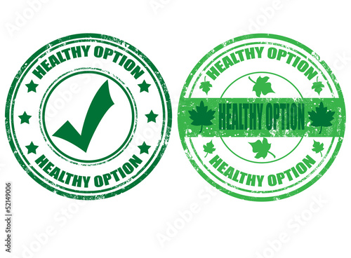Set of healty option stamps