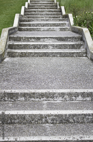 Concrete and stone stairs