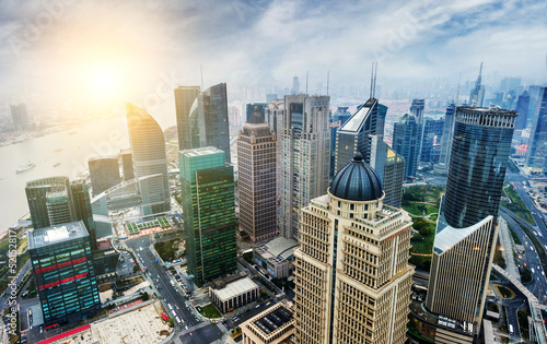 Photography Bird view at Shanghai China.