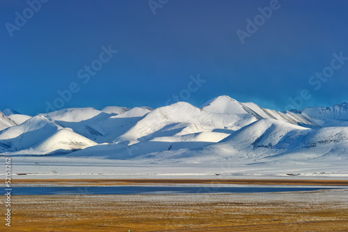 Mountains with snow in winter,Tibet,China © hxdyl