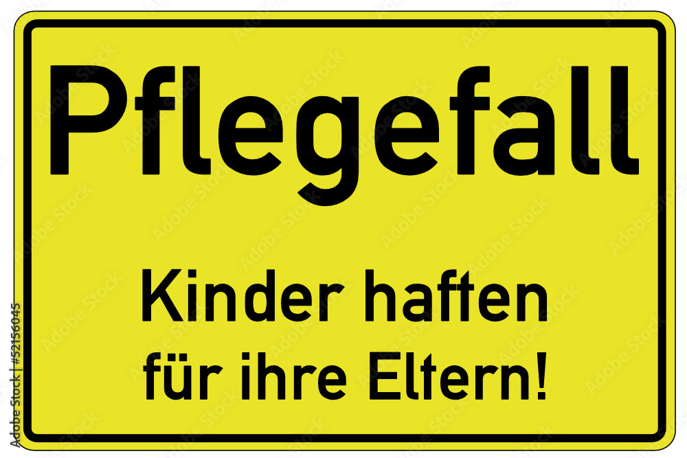Fototapeta premium Pflege Alter Schild #130508-svg02