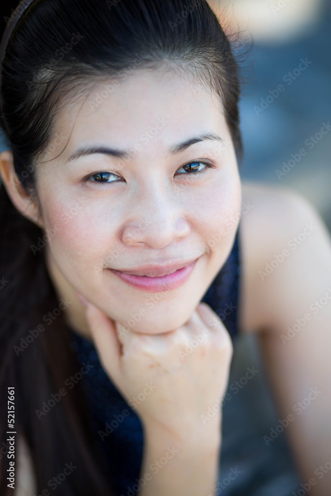Close up portrait of a happy young woman smiling Close up portrait of a happy young woman smiling