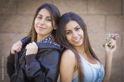 Two Mixed Race Twin Sisters...