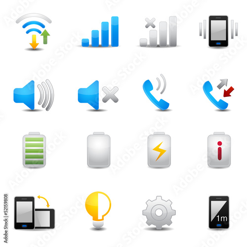 Icons set for mobile phone