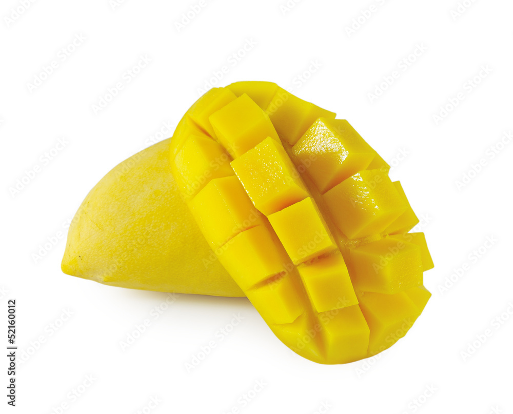 Yellow mango isolated on white Yellow mango isolated on white