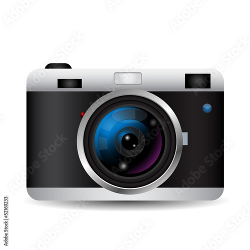 Retro camera icon vector