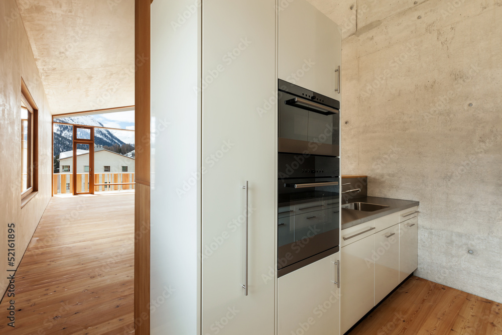 Fototapeta premium architecture modern design, mountain home, kitchen