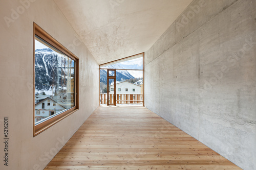 architecture modern design  mountain home  empty room