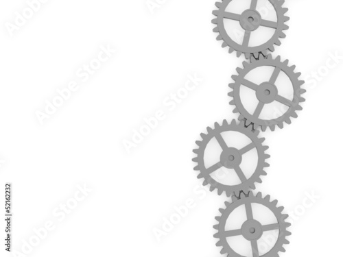 Gears concept on white