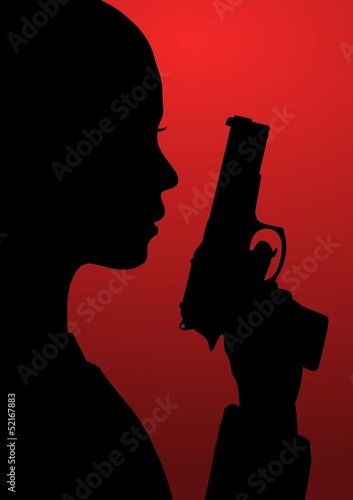 girl with gun