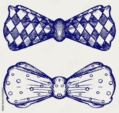 Bow-tie. Doodle style