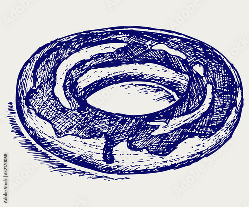 Chocolate donuts. Doodle style