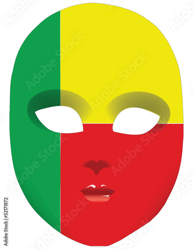 Flag mask Benin photo