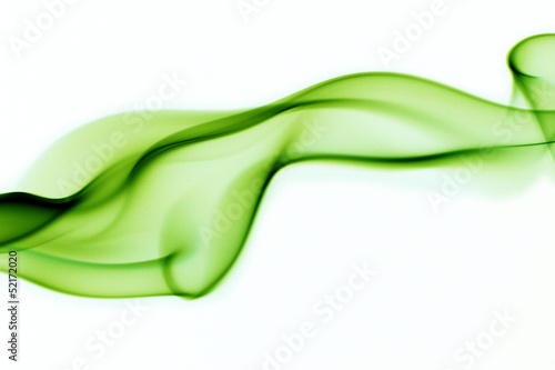 green abstract smoke curves