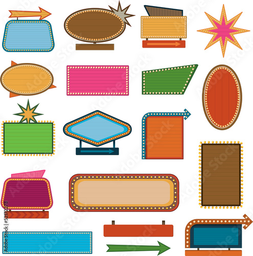 Retro vintage signs and sale labels eps 10
