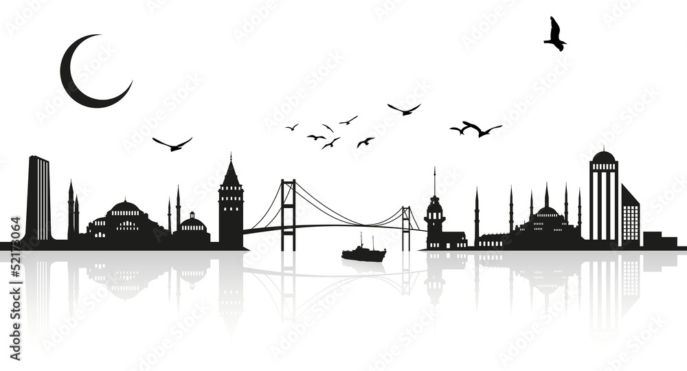 Fototapeta premium Sylwetka İstanbul