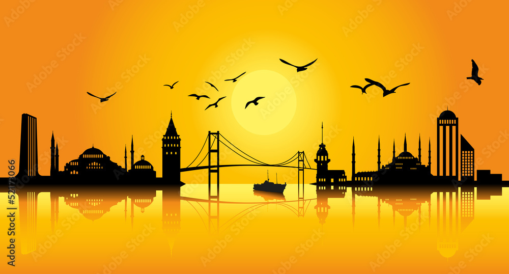 Obraz premium İstanbul silhouette