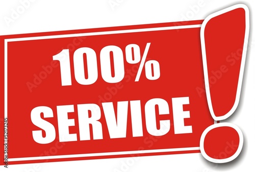 étiquette 100% service