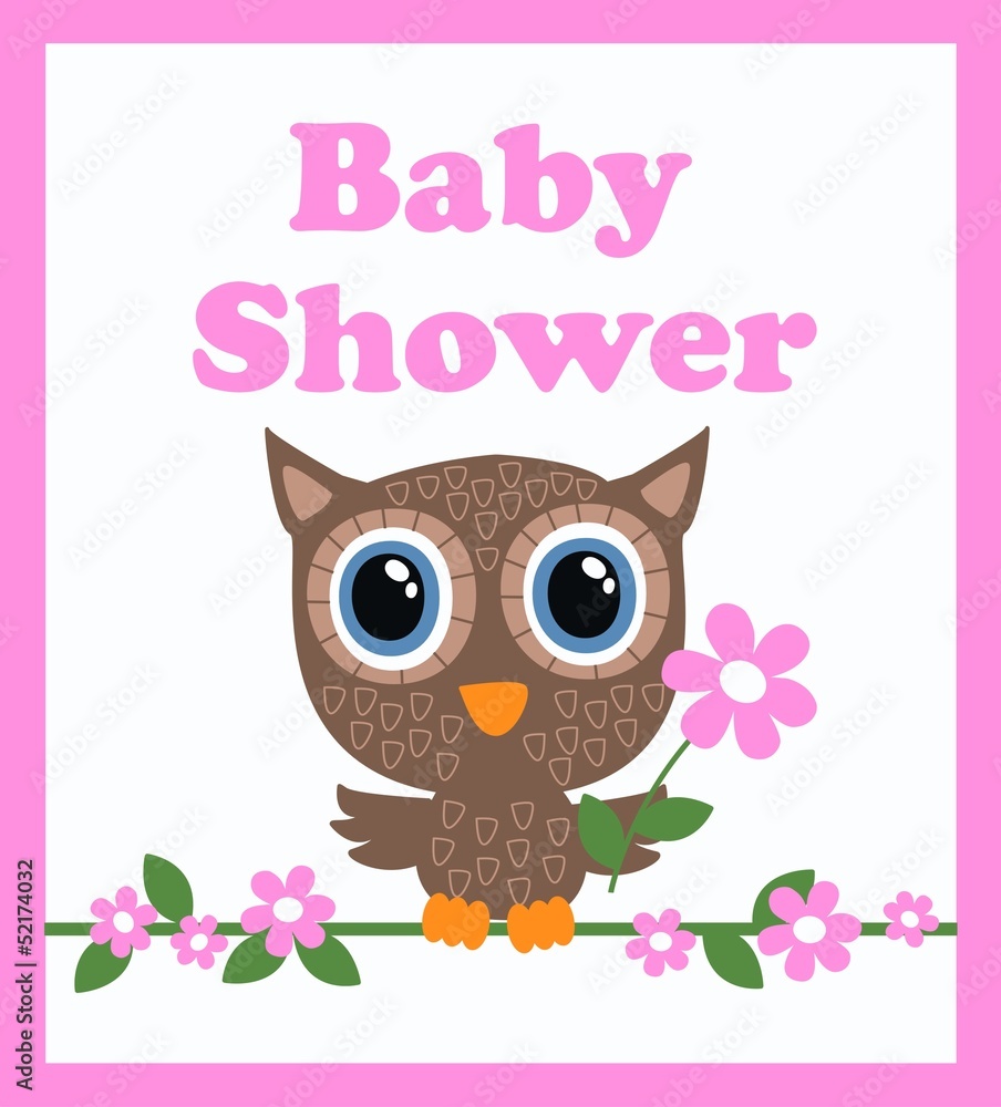 Fototapeta premium baby shower girl