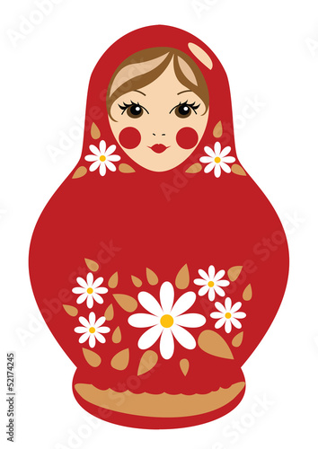 Russian doll in red