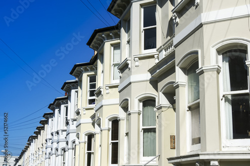 terraced houses brighton street england