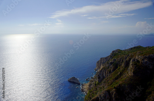 Skalisty klif, grecka wyspa Korfu