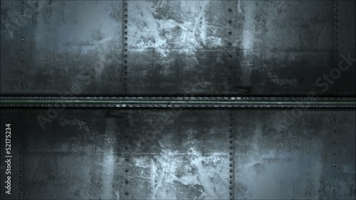 Metallpresse, Schrottpresse, halb geöffnet, Greenscreen