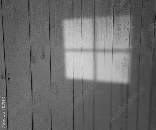 Window Light on Wooden Wall