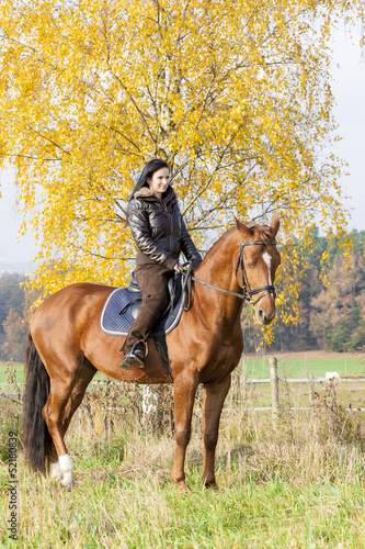 equestrian on horseback in autumnal nature © Richard Semik