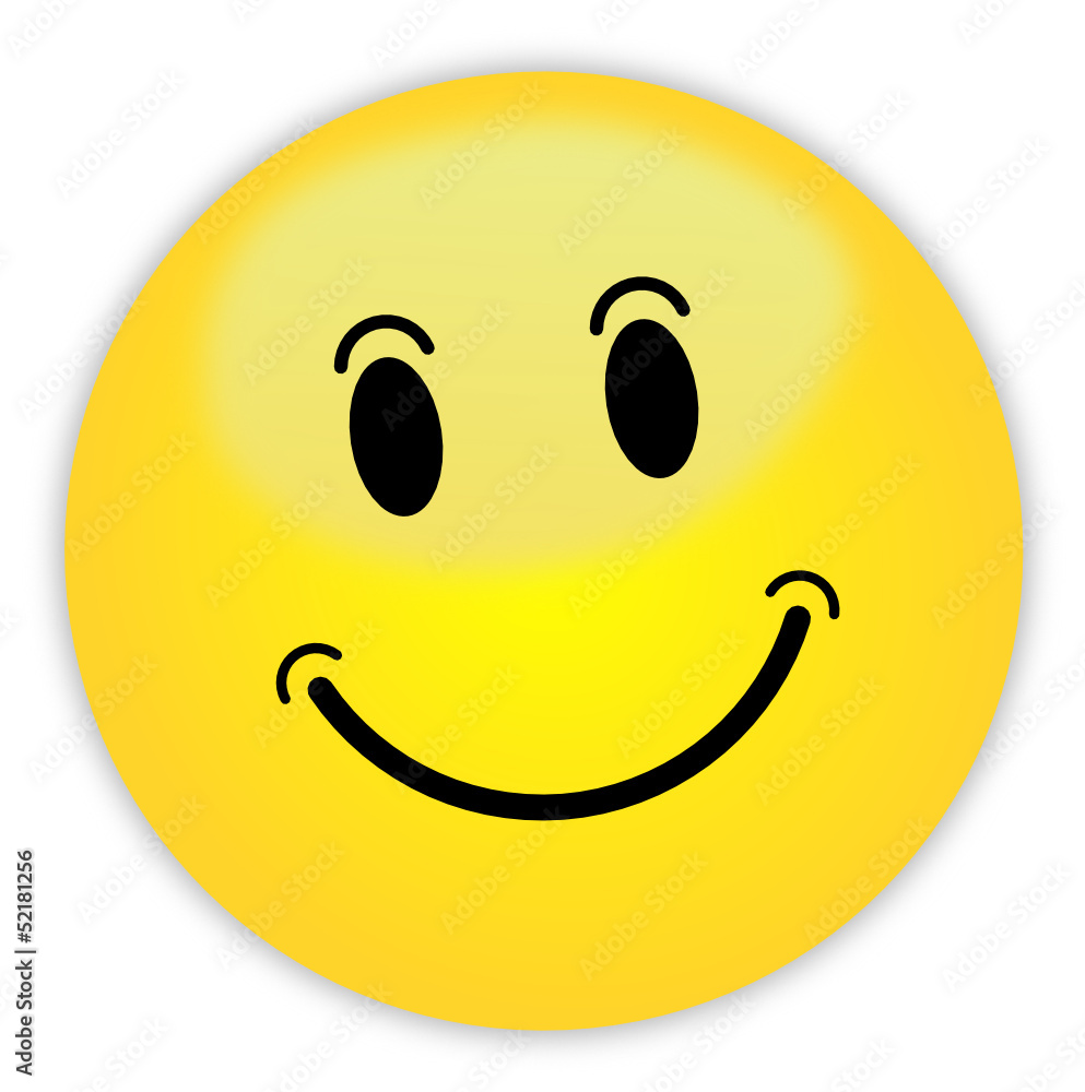 Fototapeta premium Smiley Button gelb