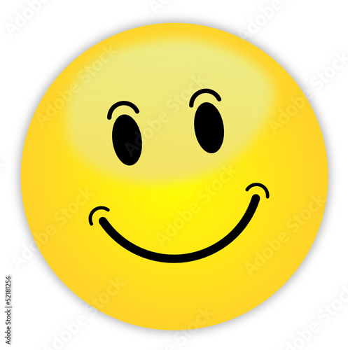 Smiley Button gelb