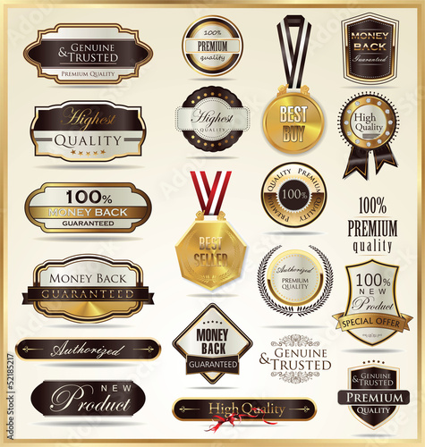 Luxury golden labels