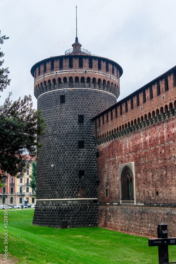 Tower of the Sforza Castle in Milan