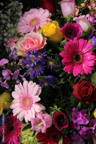 Mixed bouquet in pink  purple and red