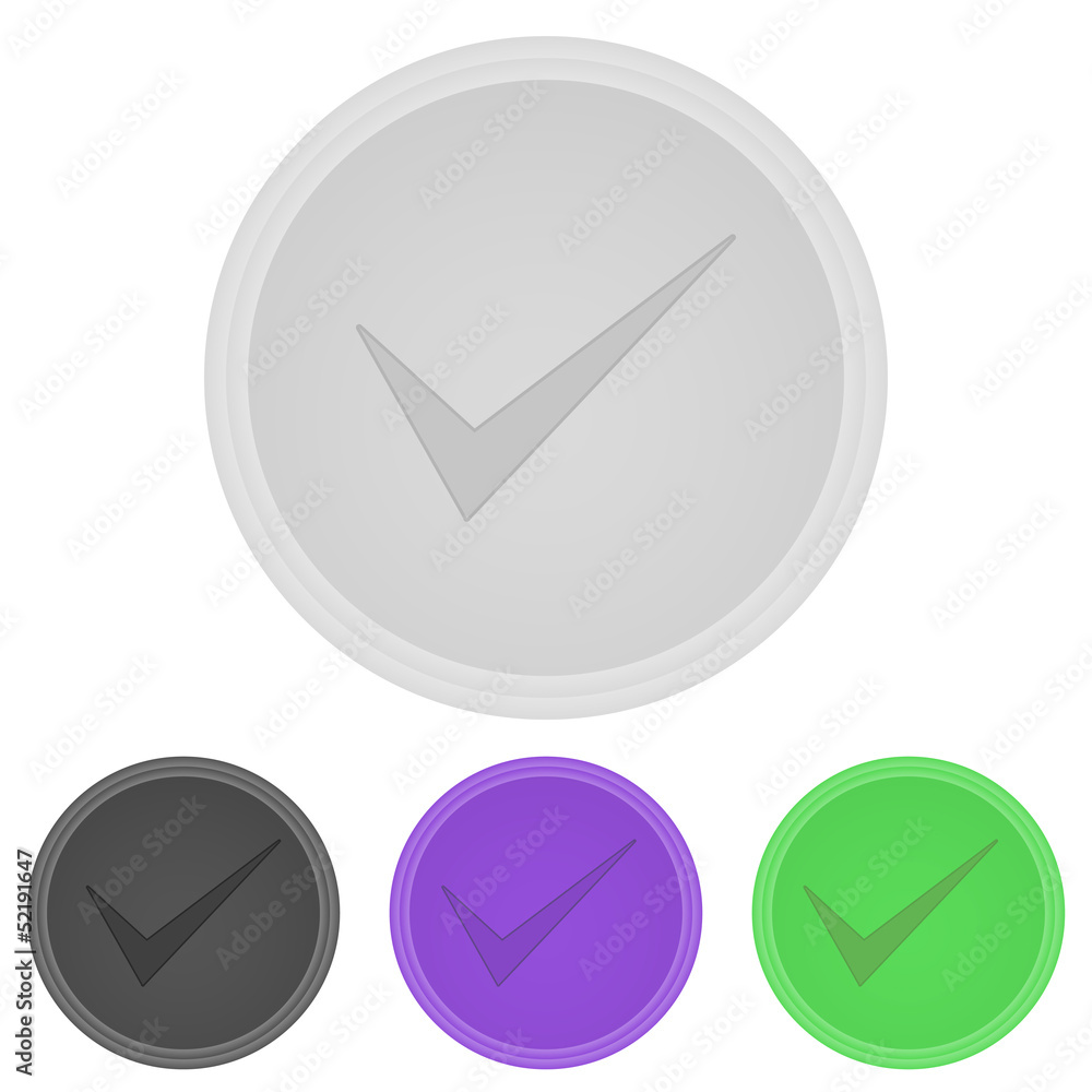 Vector illustration web  buttons  - yes