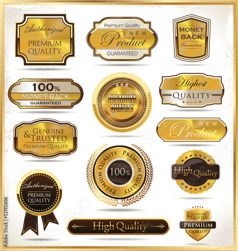 Luxury golden labels