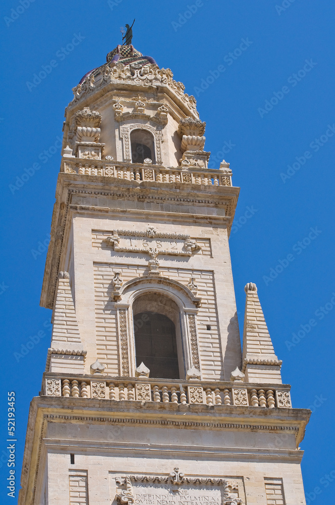 Obraz premium Belltower of Duomo Church. Lecce. Puglia. Italy.