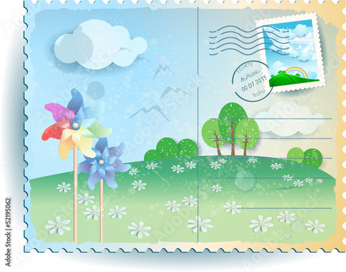 Spring postcard