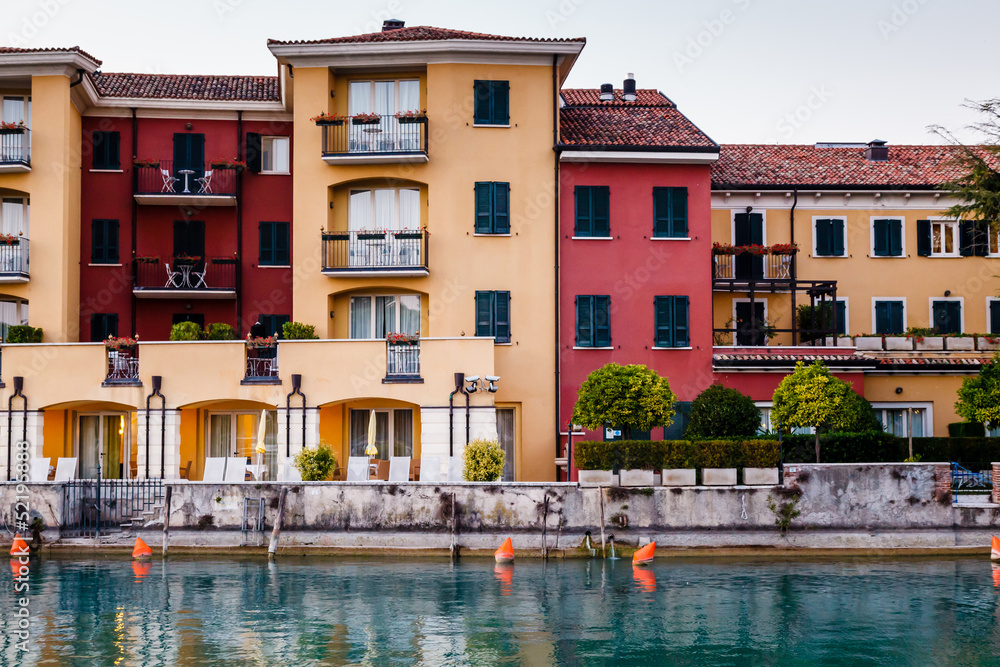 Embankment of Lake Garda in Sirmione, Italy