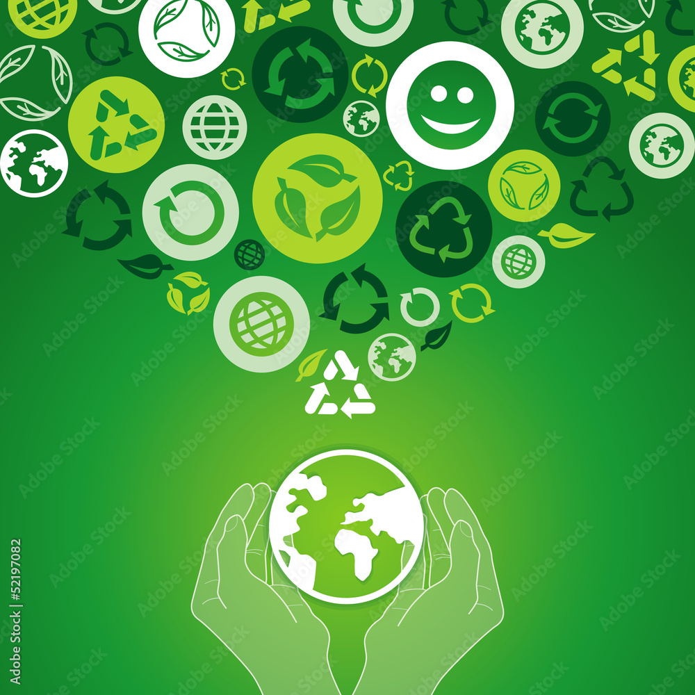 Vector ecology concept Vector ecology concept