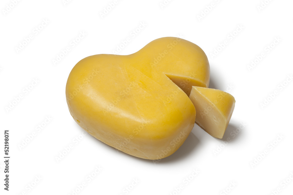 Heart shaped Gouda cheese