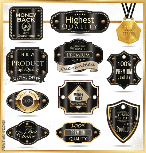 Luxury golden labels