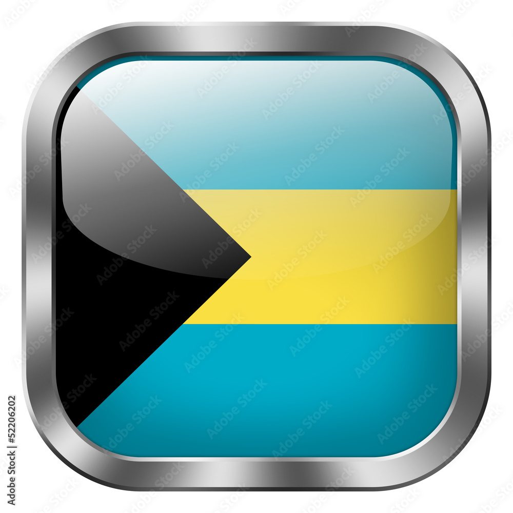 bahamas square metal button