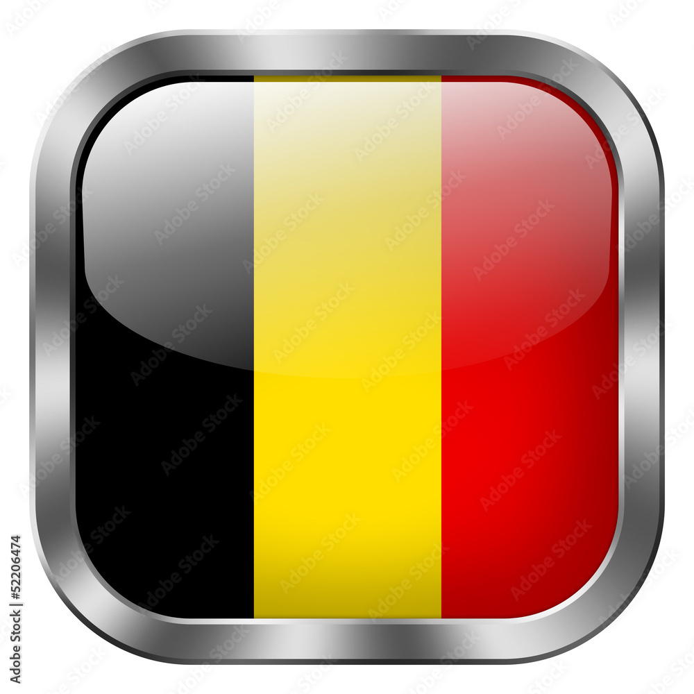 Fototapeta premium belgium square metal button