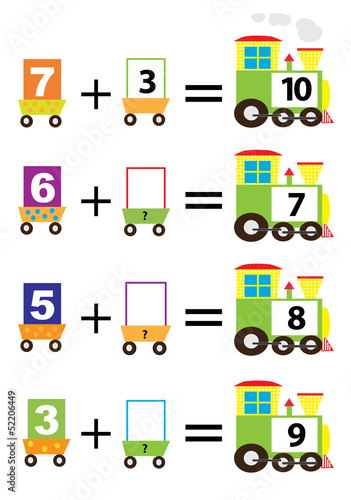 Obraz na płótnie mathematical trains , adding w salonie